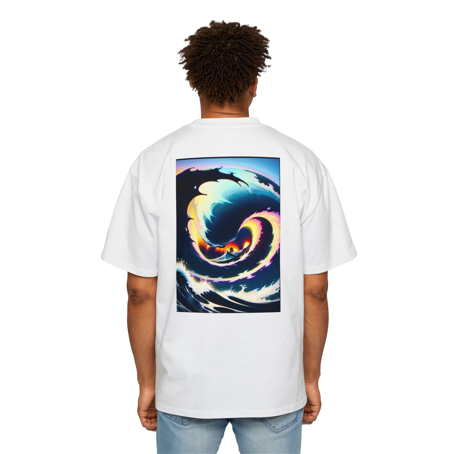 Men's Oversized Wave Graphic Tee | Chill Beach Vibes