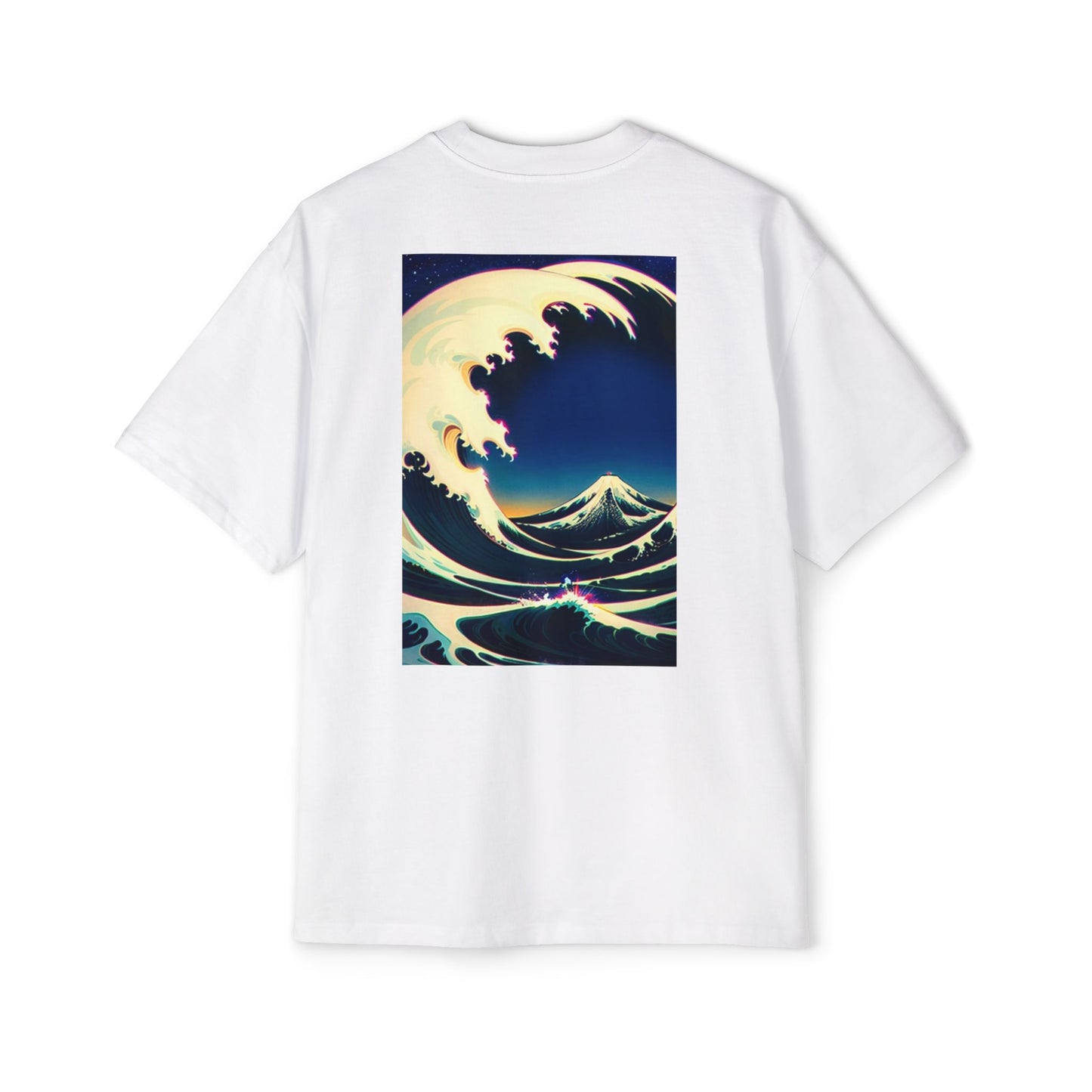 Ocean Wave Art Oversized Tee - Men's Graphic T-Shirt for Beach Lovers
