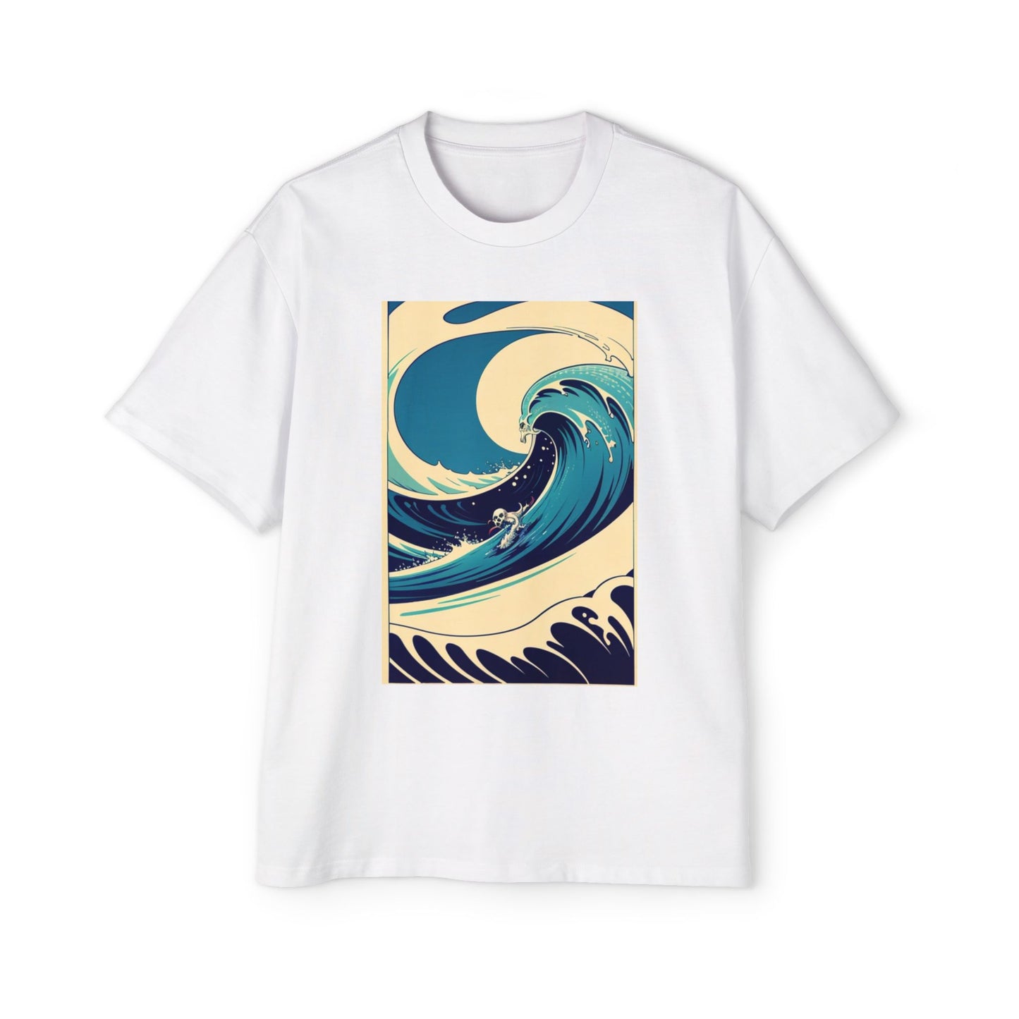 Ocean Wave Graphic Tee | Men’s Heavy Oversized T-Shirt
