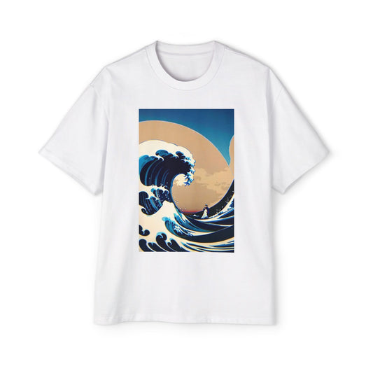 Ocean Wave Graphic Tee, Men's Oversized T-Shirt, Beachwear, Relaxed Fit, Casual Summer Shirt, Gift for Beach Lovers
